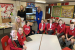 Laura with New Inn Primary Students 